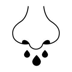 Runny Nose black icon