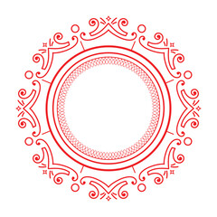 Circle ornament decorative for wedding invitation design