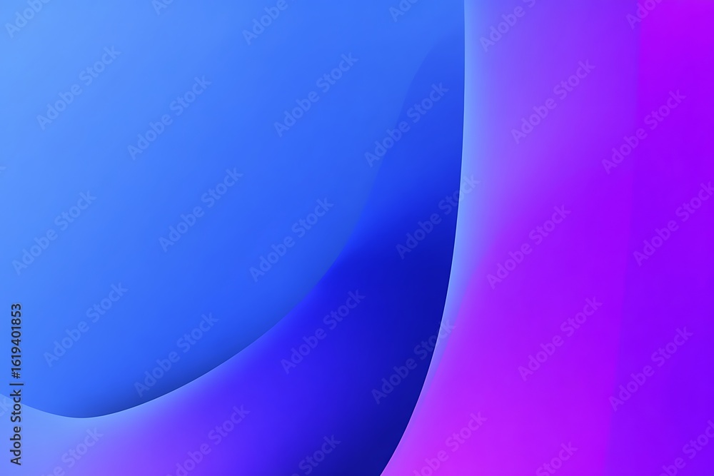Aufkleber vibrant gradient abstract background with smooth curves and soft edges in electric blue and purple t