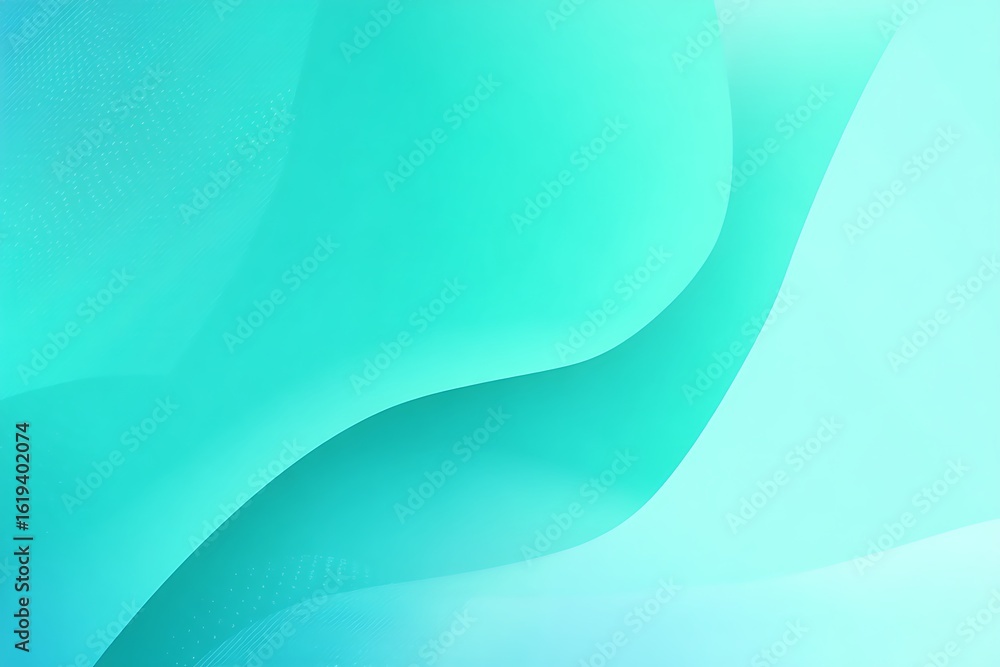 Poster abstract aqua green teal fluid background with soft curves gentle gradient and subtle texture creati