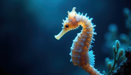 Ocean Stillness Framed By A Luminous Seahorse Glow