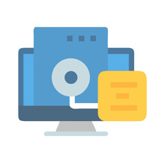 Simple computer display and paper for work or study