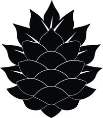 Fototapeta premium Pine Cone Cluster Vector Silhouette