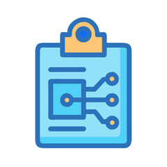 Clipboard with Circuit Diagram for Technology and Data Management