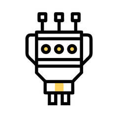 Minimalist illustration with geometric shapes on black background