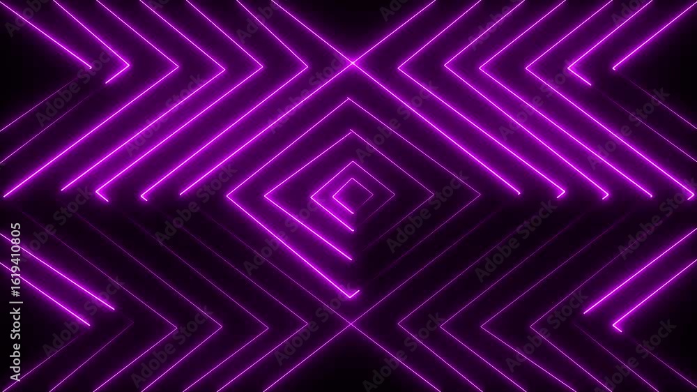 Poster animated moving led light screen. abstract glowing neon lights blinking lines moving animation. colo