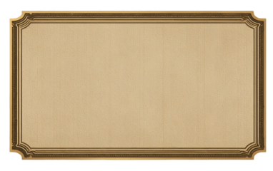 Ornate Rectangular Frame with Textured Beige Center and Brown Border.