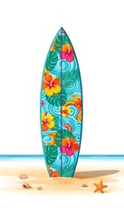 surfboard on the beach