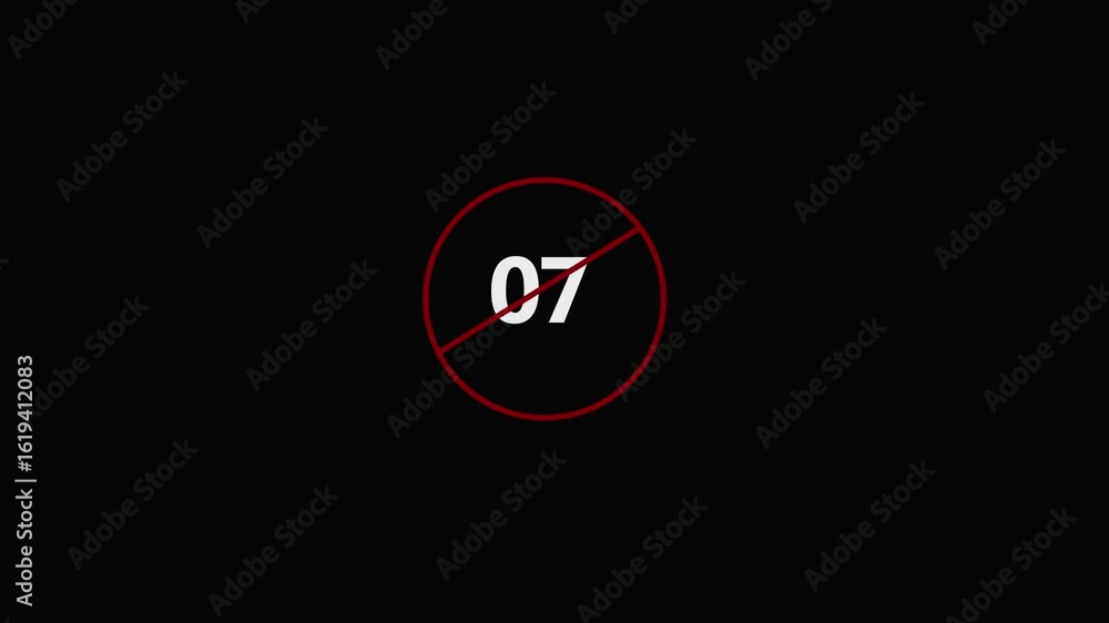 Poster animated under 07 forbidden ban icon . prohibited icon green screen animated icon prohibited circle 