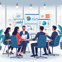 Modern Business Vectors – Teamwork, Startup Growth, and Success Concept

