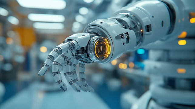 Medical assistant robot supporting a surgeon in a sterile operating room - Powered by Adobe