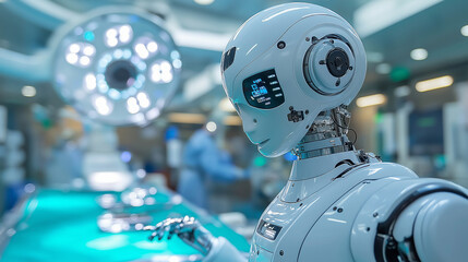 Medical assistant robot supporting a surgeon in a sterile operating room