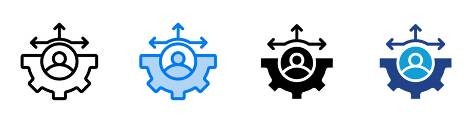 Decision Making icon set multiple style collection