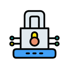 Stylized digital padlock icon representing data security concept