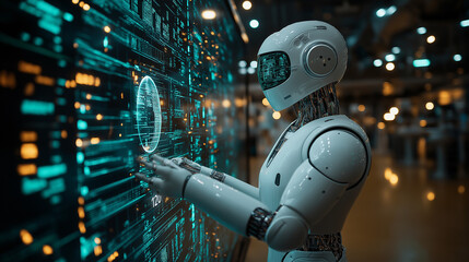 Medical scanning robot using AI to detect patient data from holographic display