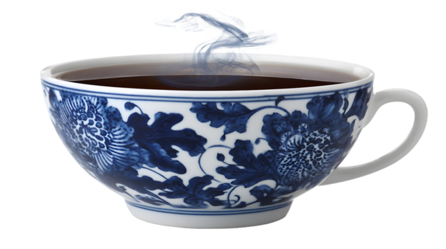 Classic Vintage Teacup with Saucer – Studio Shot on White