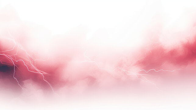 Abstract red lightning cloud storm energy background banner design isolated on white background