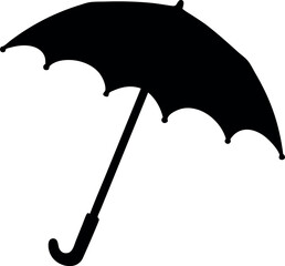 umbrella silhouette vector, umbrella black icon, umbrella isolated