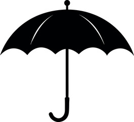 umbrella silhouette vector, umbrella black icon, umbrella isolated