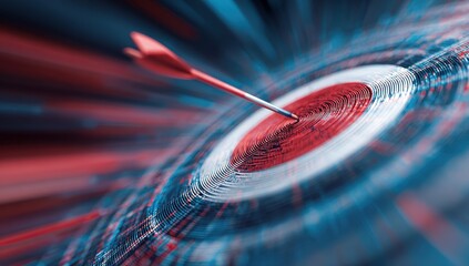 Red arrow hitting center of a dynamic target