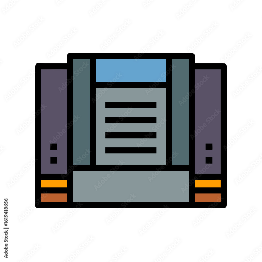 Aufkleber abstract flat design server rack in frontal view