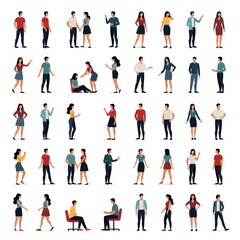 set of people silhouettes