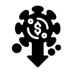 economy pandemic Solid icon