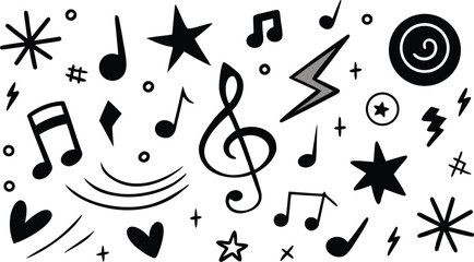 seamless pattern with musical notes