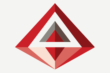 Red Abstract Geometric Triangle