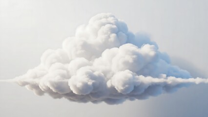 Fluffy Cloudscape: A Serene and Ethereal Cloud Formation Against a Soft, Light Background