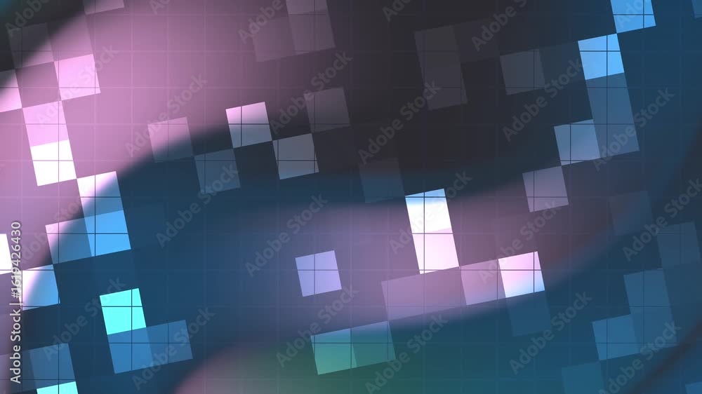 Aufkleber abstracts blink square_ elegant flowing grid background animation with square tiles and vibrant colo