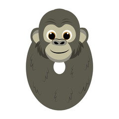 Gorilla Alphabet Illustration