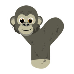 Gorilla Alphabet Illustration