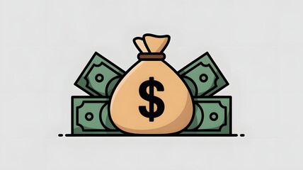 A black bag with a dollar sign