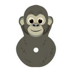 Gorilla Alphabet Illustration