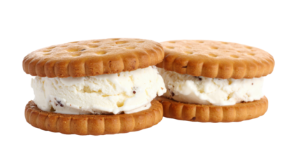 Sweet Indulgence a mouthwatering ice cream sandwich, with creamy vanilla ice cream