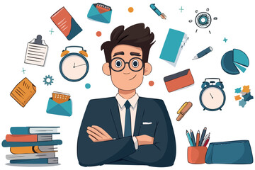 business man working on laptop