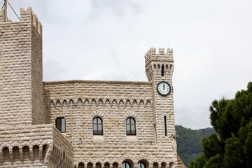View of St Mary's tower at the Prince's Palace in Monaco.