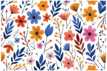 seamless pattern with flowers