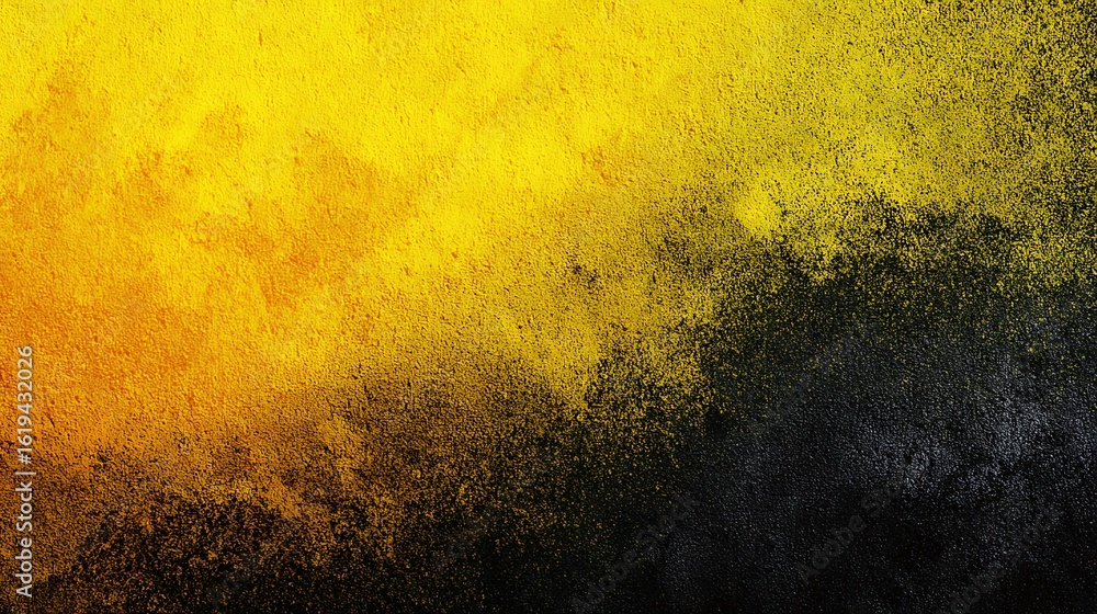 Poster abstract texture with yellow and black gradient pattern