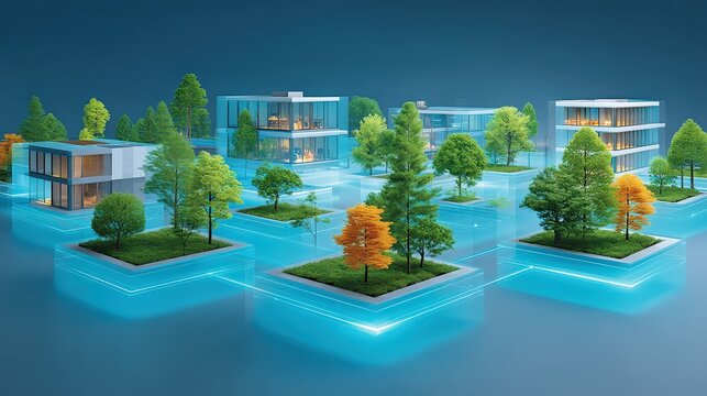A 3D isometric campus with transparent walls reveals students learning coding, design, robotics, and collaboration, symbolizing future talent shaped by accessible education, digital growth, ambition,