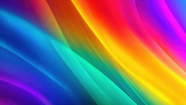 Vibrant, flowing, rainbow-hued abstract design