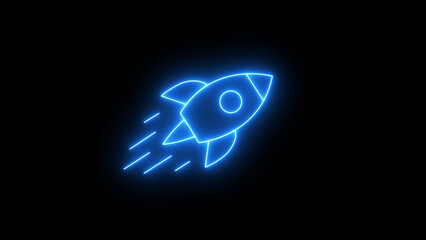 Glowing neon plane sign icon. Airplane flight neon sign. Personal airplane, private jet, air journey and transportation, flight.	