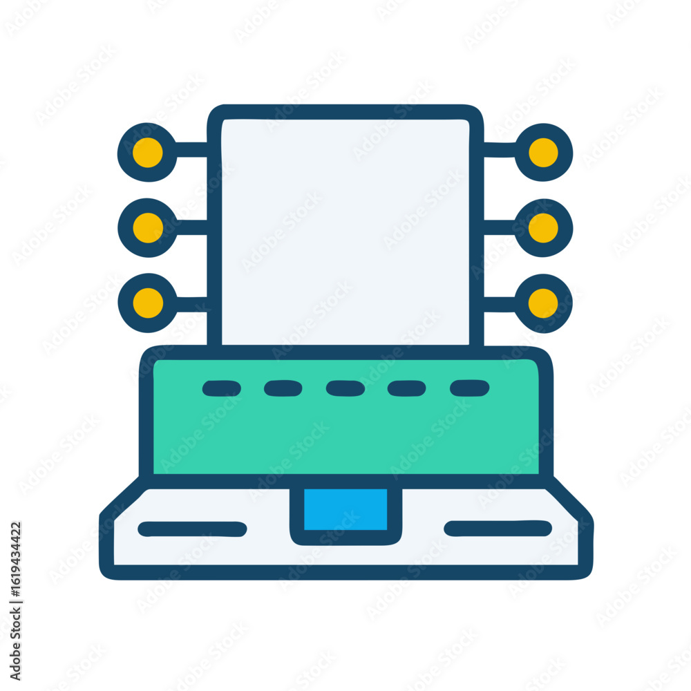 Poster data server vector illustration of network and connections