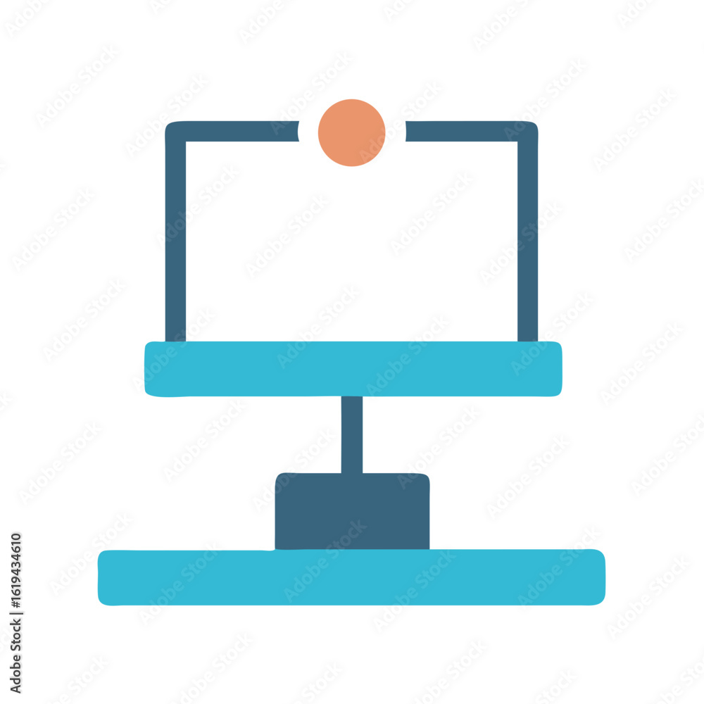 Aufkleber abstract representation of network diagram in flat style design