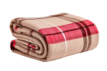 A vibrant pile of clean, folded cotton towel isolated on transparent background