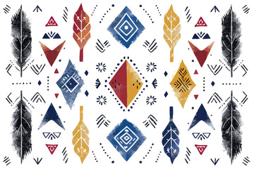 seamless pattern with birds and flowers
