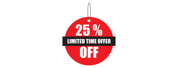 30 Off Limited Time Offer Sale Banner vector.