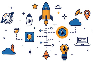 set of space icons