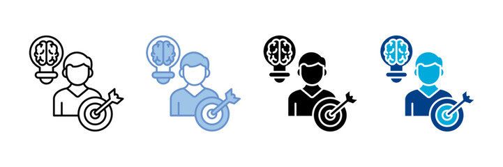 Goal  Icon Set Multiple Style Collection